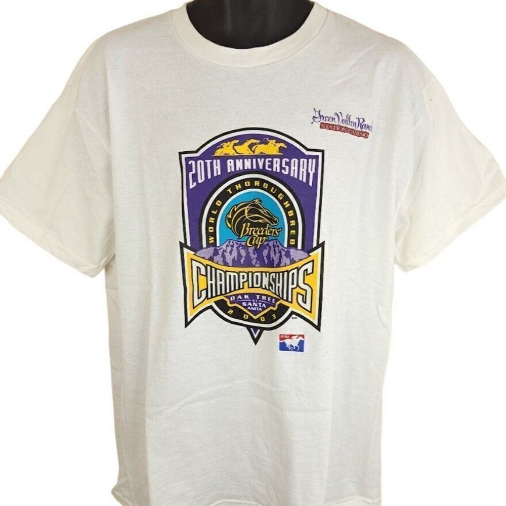 World Thoroughbred Breeders Cup T Shirt Vintage Y2K 2003 Championships Mens XL